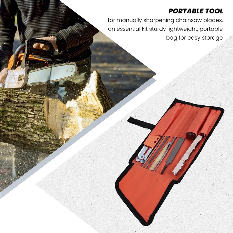 Picture 4: 【Promotion】10 Piece Chain Saws Sharpening File Kit, File Kit For Sharpening Saw Chains, Contains File Sharpening Guides Depth Ga
