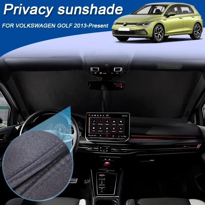 Car Black Window Privacy Sunshade For Volkswagen GOLF Hatchback 2013-2026 Auto Anti-UV Heat Insulation Protect Cover Accessories