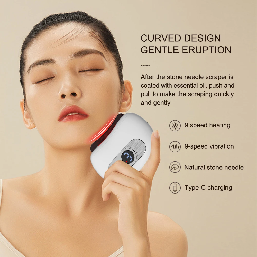 

2024 New Massager Facial shaving Firming tool Anti-aging Wrinkles flatulence face lift heat electric vibration