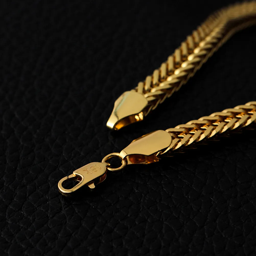 Copper Link Chain Bracelets 2 Pack Adjustable Fashion Bangles Jewelry Gift for Women Men