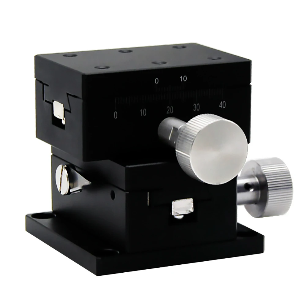 LWY4040 XY Axis Dovetail Groove Sliding Table 40×40mm Gear Knob Manual Adjust Hi gh Precision Linear Displacement Platform