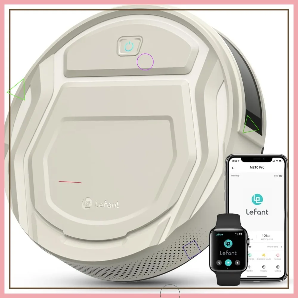 Slim Robot Vacuum, 2200Pa Suction, 120 Min Self-Charging, WiFi/App/Alexa, 6 Modes for Pet Hair & Low Carpet