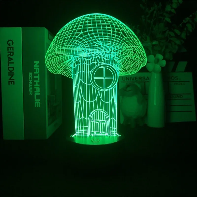 Mushroom Lamp USB Led Night Light Birthday Gifts for Kids Bedside Lamp 3d Nightlight 7 Color Change Home Room Decor Table Lamp