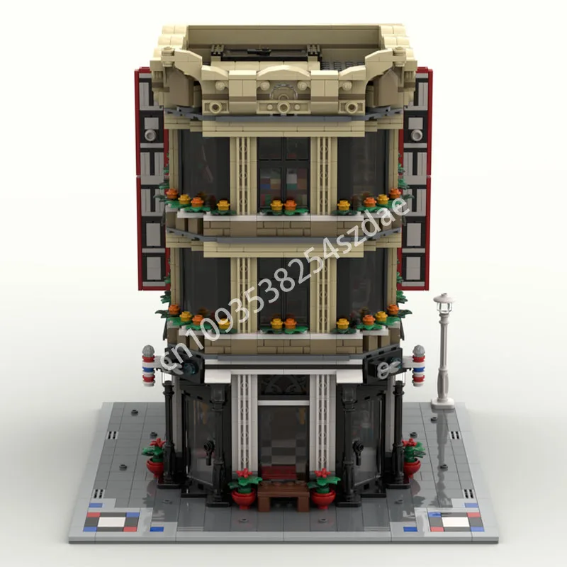 

2405 шт. MOC Адамнеры татуировки и парикмахерская модульные здания строительные блоки модель подростка решает проблему строительства