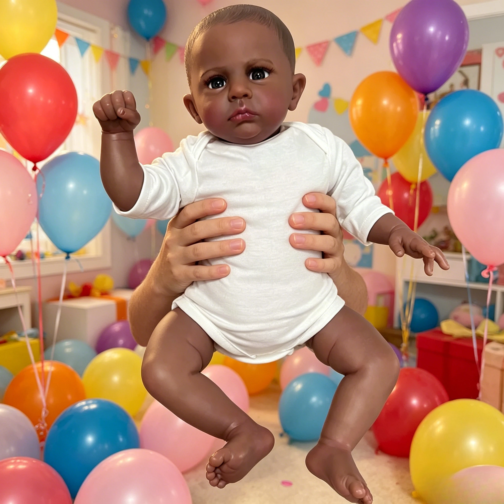 60cm Cameron Black Skin Reborn - đánh giá và giá Reborn Baby Doll Silicone Realistic