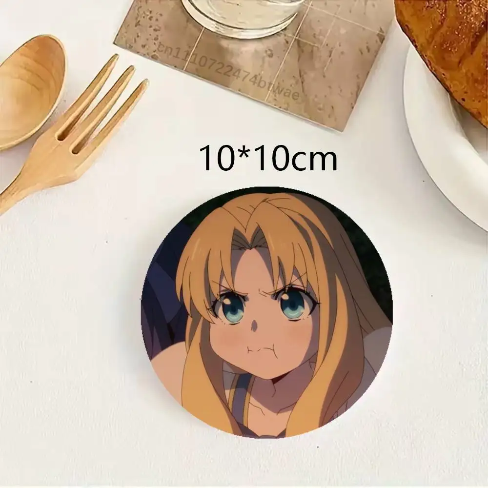 S-Shield Hero TRotSH F-Filo Wooden Coaster Set, A Must-Have For Holiday Parties, Suitable For Bars, Offices , Size 10cm X 10cm