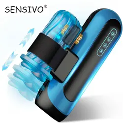 Automatic Male Masturbator Penis Pump with 7 Sucking Thrusting Licking Modes Waterproof Pocket Pussy Blowjob Sex Toy for Men 18+