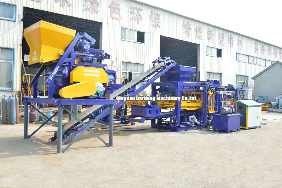 QT6-15 آلة رصف البلوك الخرساني آلات تصنيع الطوب الأوتوماتيكية آلات كتلة الخرسانة