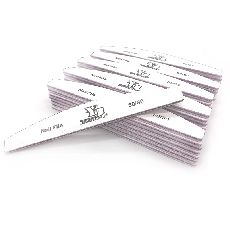 1pc 厚みのある長方形の爪やすり 80/100/150/180/240 両面爪磨きサンドペーパー キューティクルリムーバー プロフェッショナルファイル