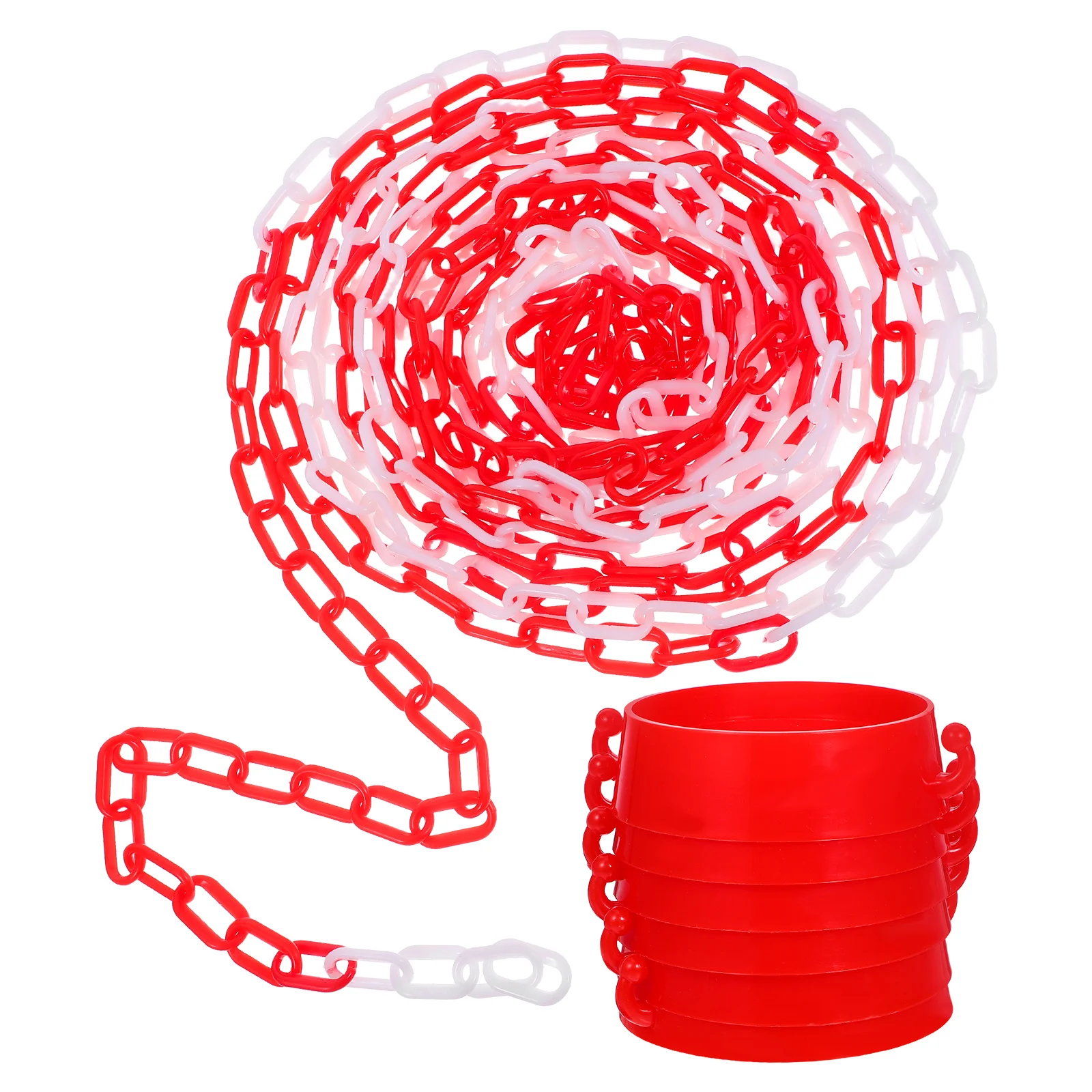 

Red Plastic Cone Chain Connectors Traffic Barrier Accessories Parking Cones High Visibility Chain