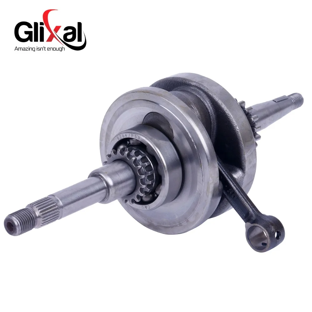 Glixal Crankshaft with 22 teeth for GY6 49cc 50cc 139QMB 139QMA Scooter Moped ATV Go Kart Quad