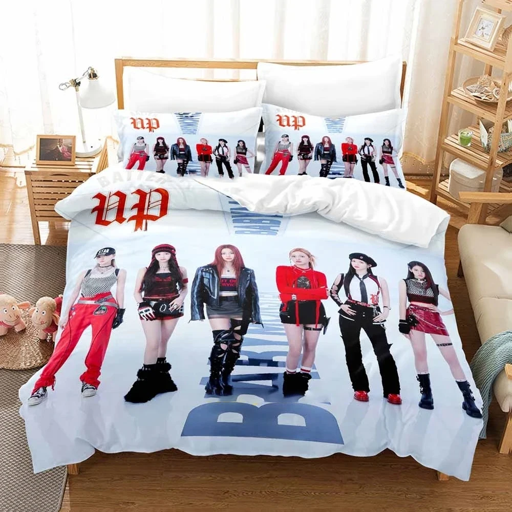 Kpop BABYMONSTER Set biancheria da letto copripiumino Set copripiumino federa piumino king Queen Size ragazzi Set biancheria da letto per adulti