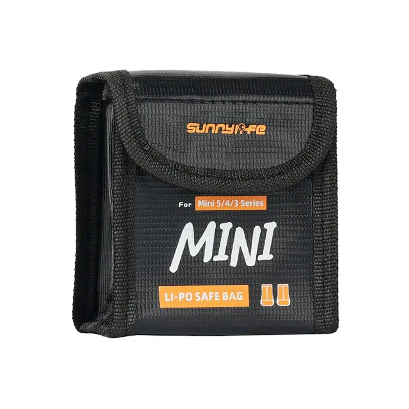 

Сумка для безопасного хранения аккумуляторов Sunnylife для DJI Mini 5 Pro, вмещает 2 аккумулятора, защитная сумка для LiPo-аккумуляторов дрона, взрывозащищенная.