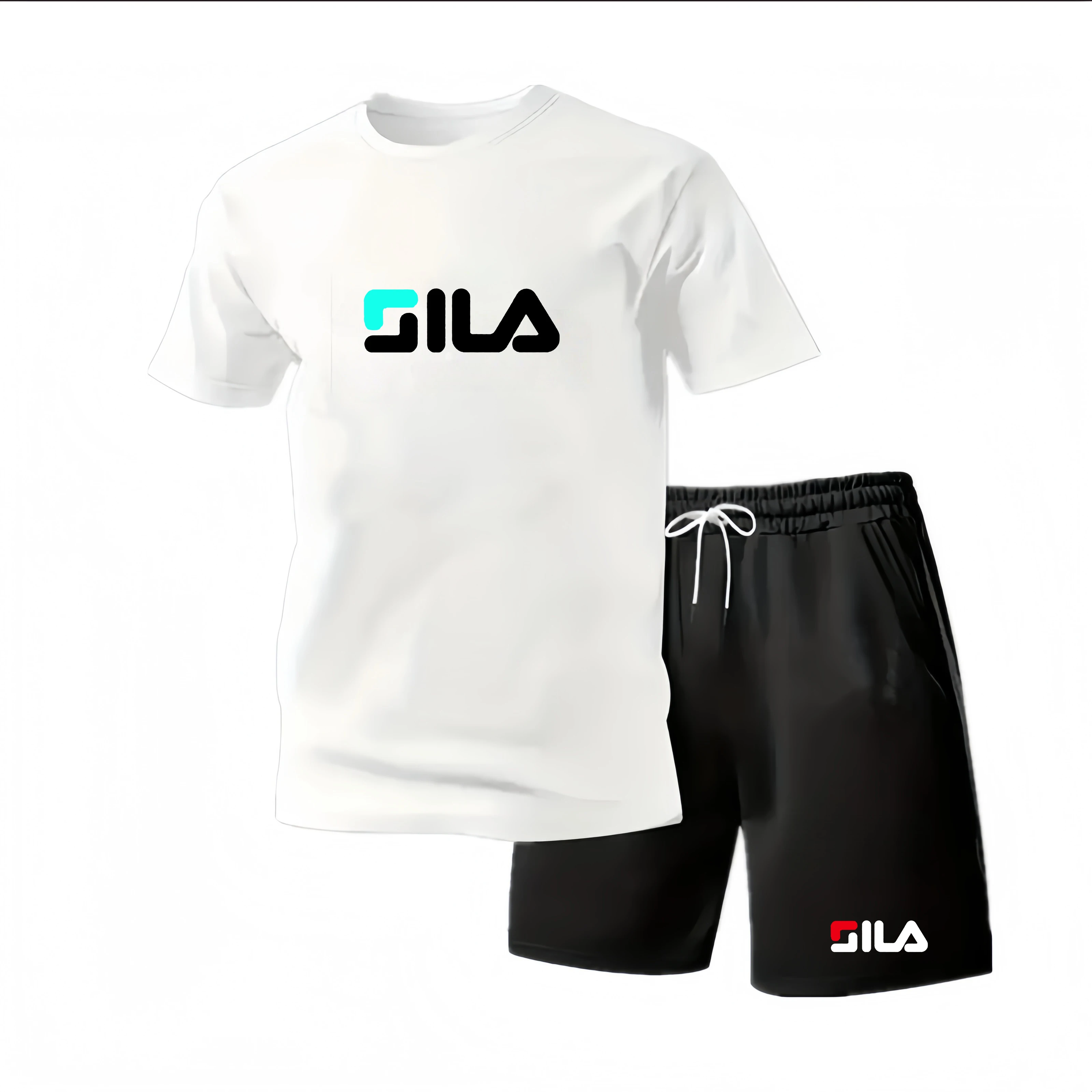 メンズ新作ツーピースセット、メッシュTシャツとショートパンツ - Sports Equipment Set のレビューと価格