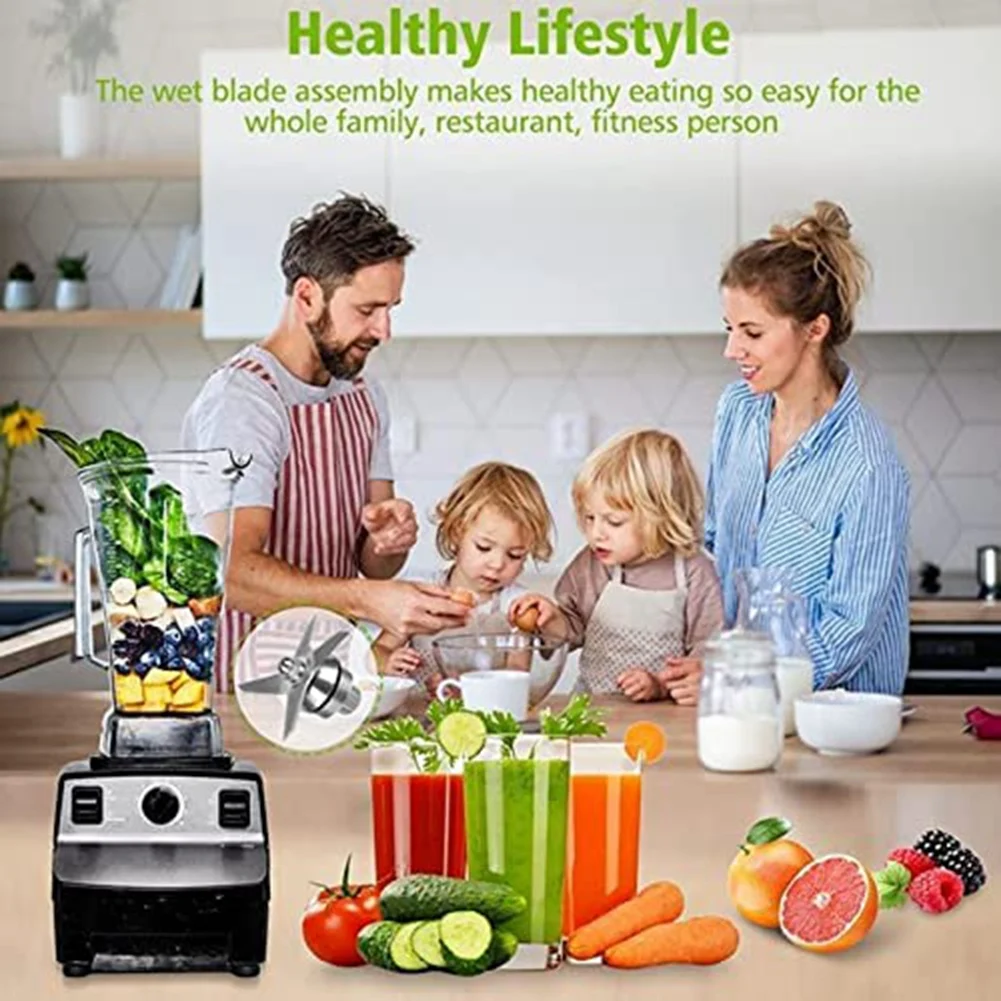 Conjunto de cuchillas de repuesto para licuadora, conjunto de cuchillas húmedas Compatible con Vitamix serie 5200