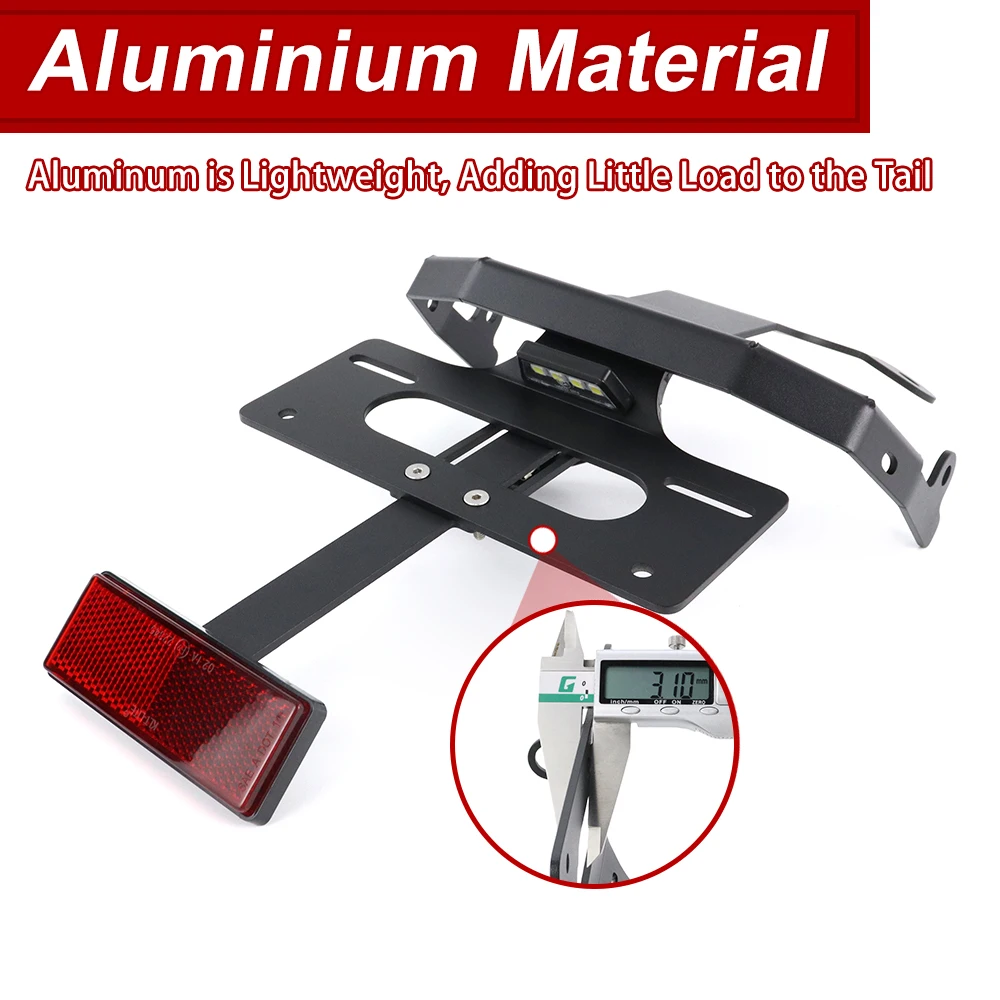 Light Tail Tidy Fender Eliminator Motorcycle Rear LED License Plate Holder Bracket Eliminator 450 2024 2025 2026 For Kawasaki