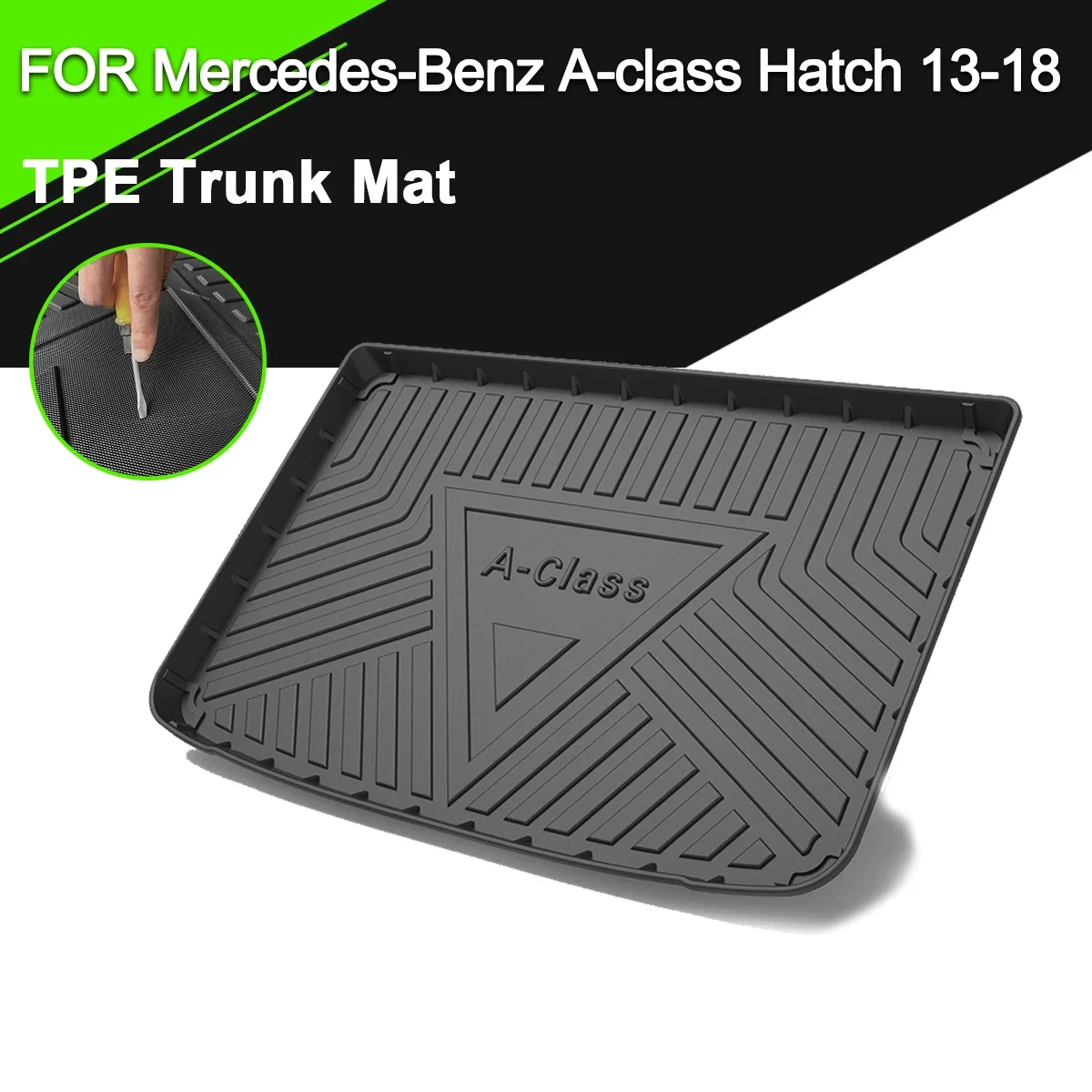 

Trunk Mat TPE FOR Mercedes-Benz A-class Hatch 2013-2018 Car Waterproof Non-Slip Rubber Liner Accessories