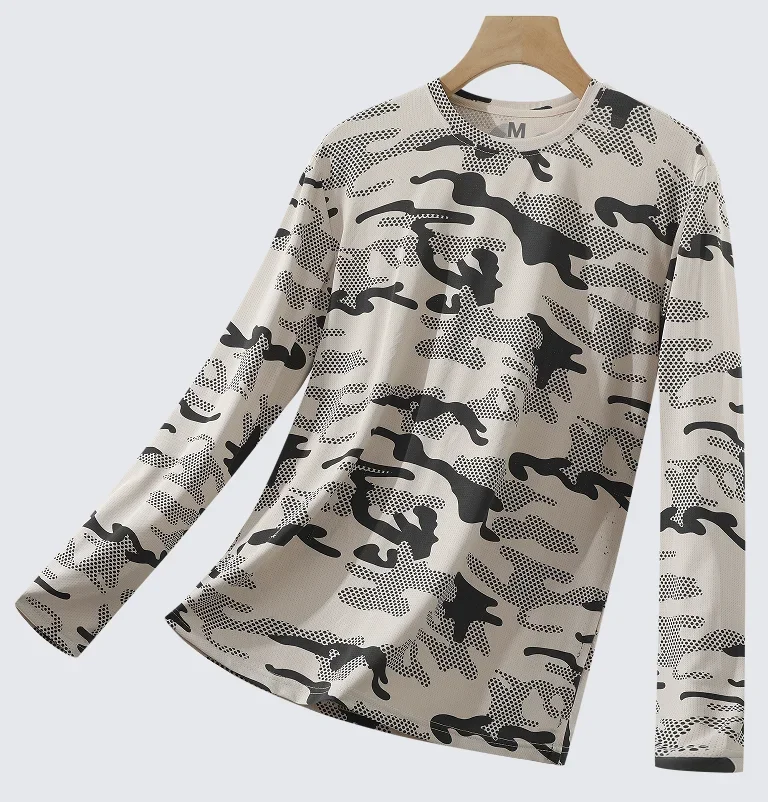 Tarnmuster bedruckte Herren-T-Shirts, Sommer, lässiges Herren-Oberteil, Laufen, Fitness, Herren-Langarmshirt, Outdoor-Mode, Herren-Sport-T-Shirt – Detail 14