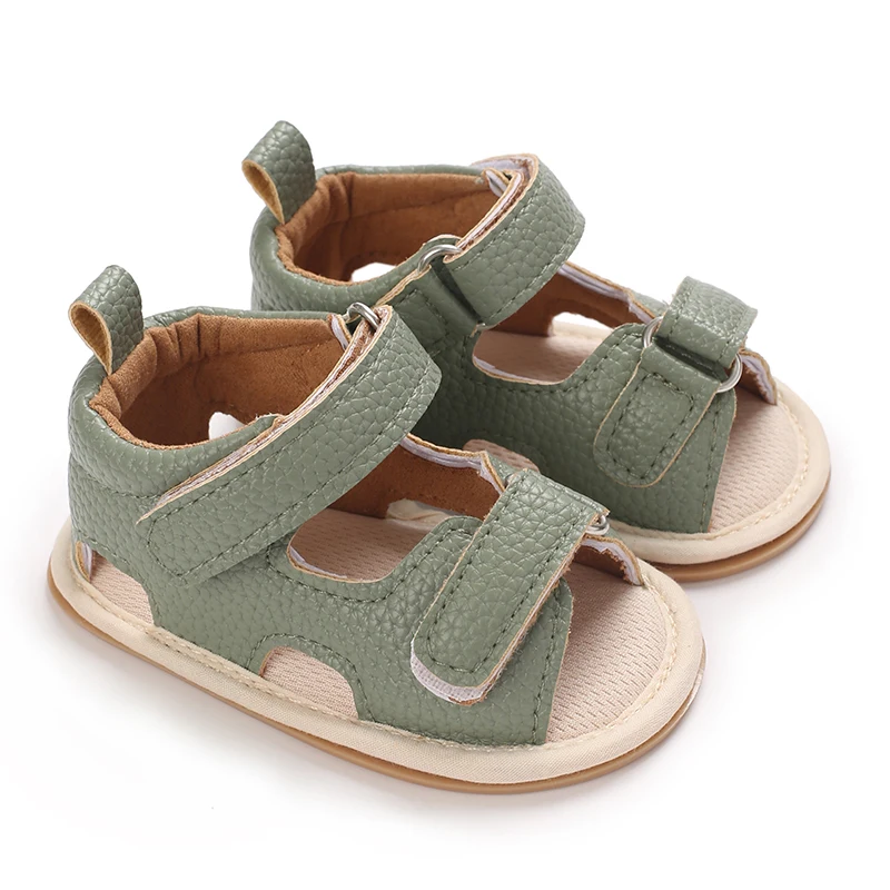 Boys' Summer Breathable Sandals Solid Color Low Cut Walking Shoes Children's Walking Shoes Adjustable Children's Shoes Sandals