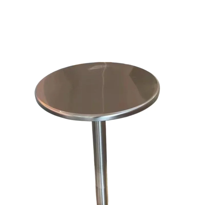 Internet celebrity milk tea shop cafe transparent acrylic chair stainless steel industrial wind solid small round table