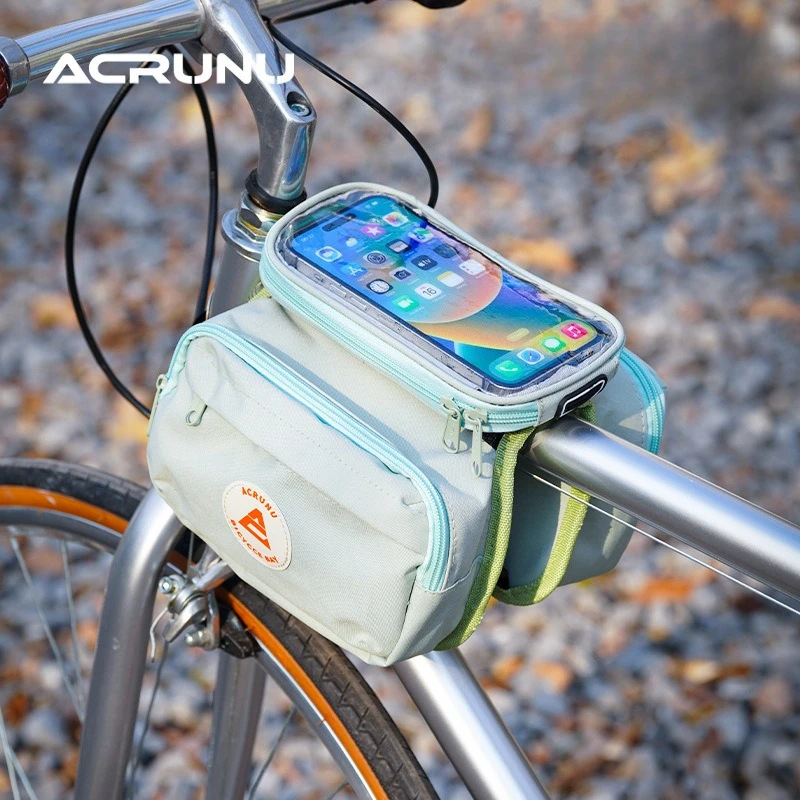 

Велосипедная водонепроницаемая седельная сумка, трехавтомобильная сумка большой емкости на переднюю балку, сумка для хранения дорожного велосипеда, сумка для мобильного телефона