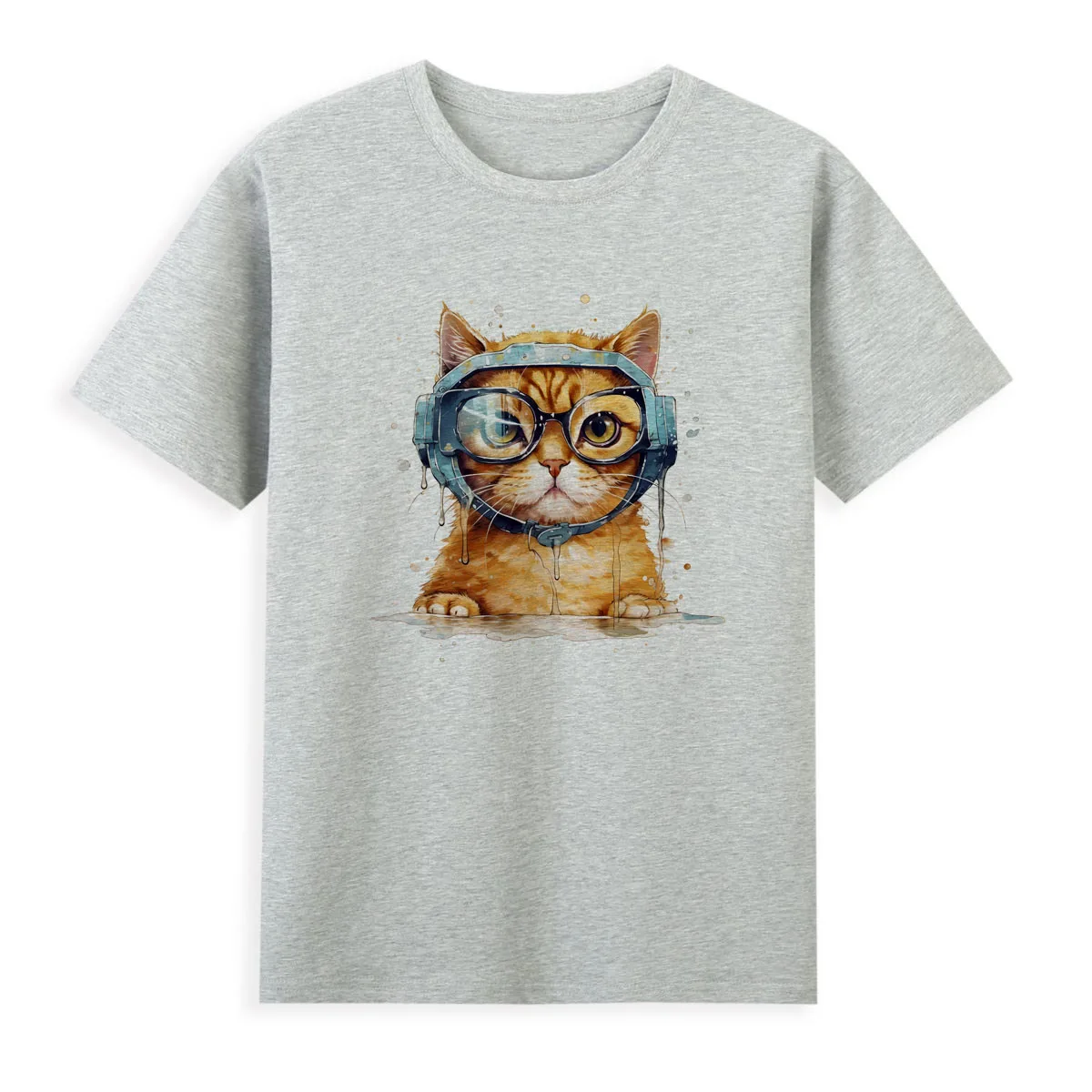 Pilot Cat 3D T-shirt Original Brand Tshirt Women Short Sleeve Summer Clothing Hot Sale Top Tees A036