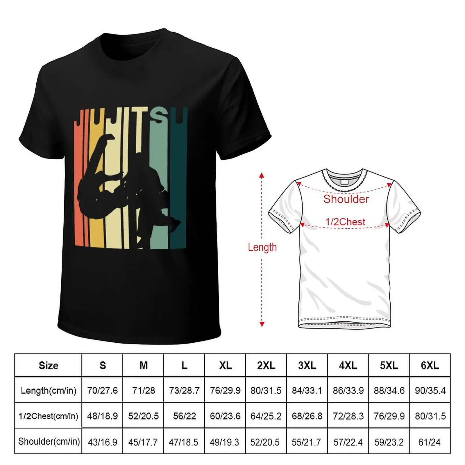 Jiu Jitsu Silhouette Kickboxing Martial Arts Bjj Mma Fighting T-Shirt Thanksgiving Casual Tee