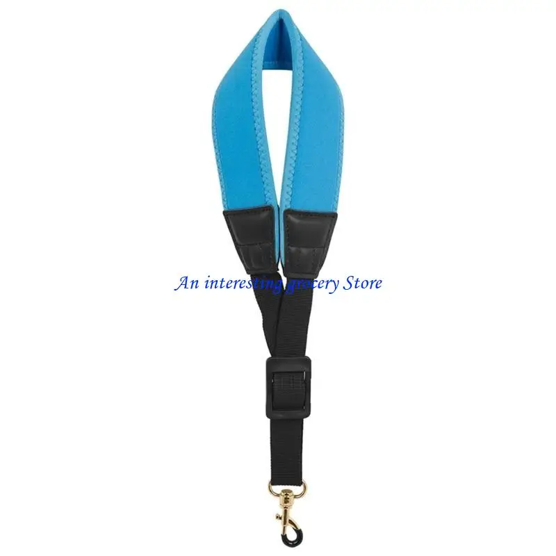 652D Saxophone Neck Strap Nylon Soft Sax Strap Padded for Alto Sax Clarinet Baritone Soprano Horn Music Instrument