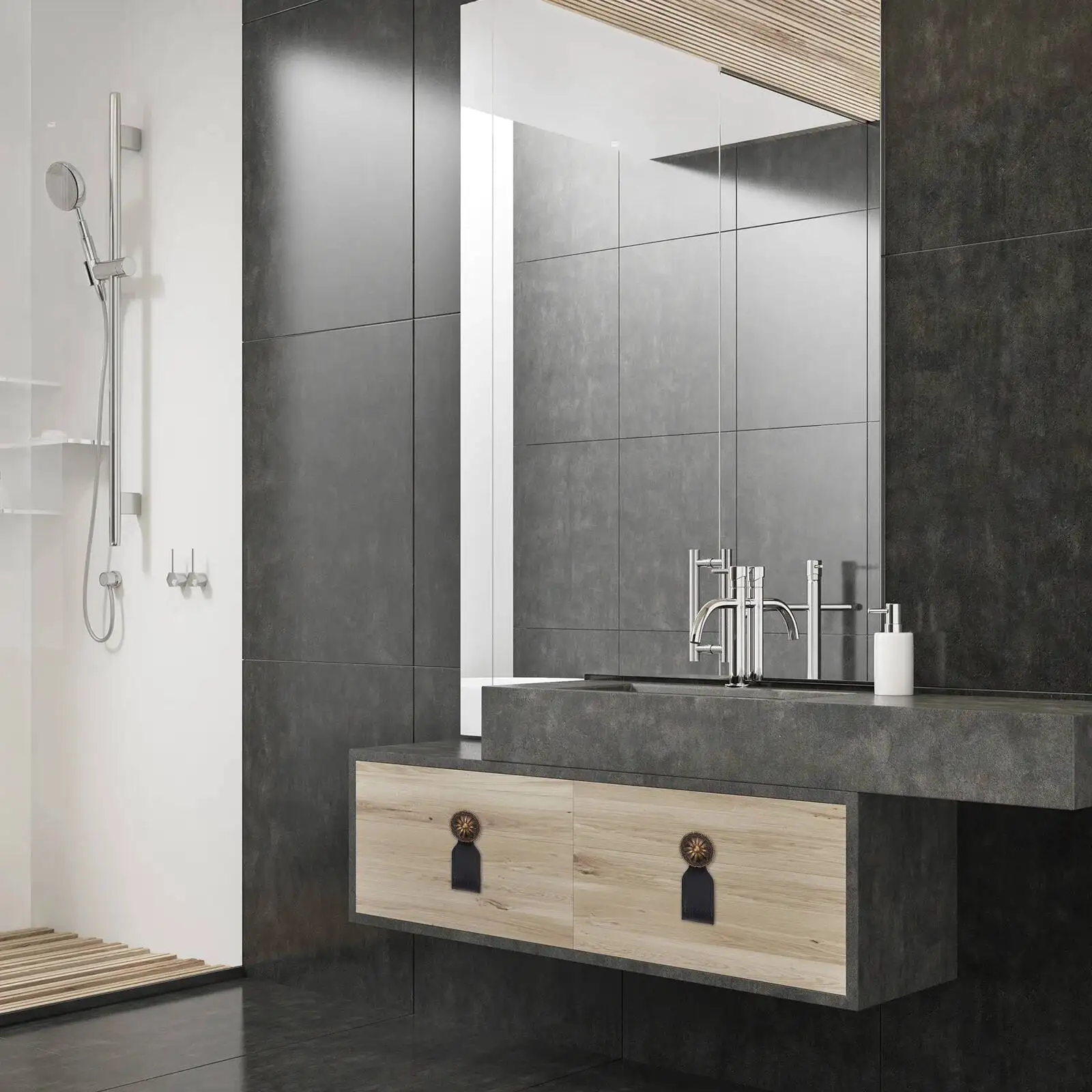 

6Pcs Vintage Style Durable Pull Handles For Drawer Dresser Wardrobe Door Pulls Cabinet Knobs