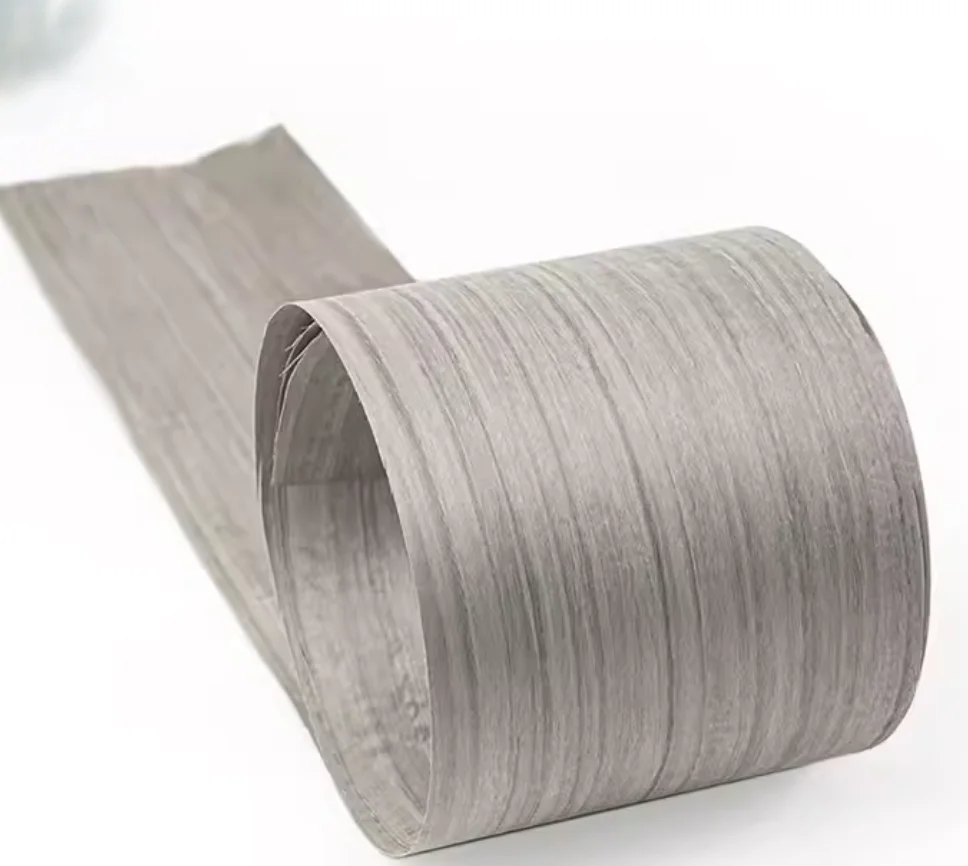 0.5MMNatural Dyed Grey Eucalyptus Figured Thick Wood Veneer Sheet for Hotel Furniture Renovation Cabinets Doors Speaker Cabinets