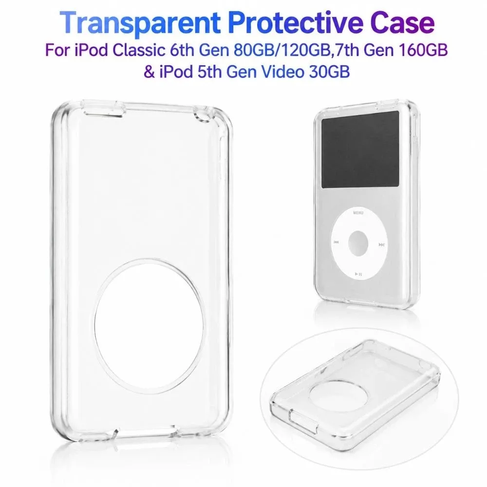 Transparent For IPod Classic Protective Case for iPod Classic 6th Gen 80GB/120GB,7th Gen 160GB & iPod 5th Gen Video 30GB