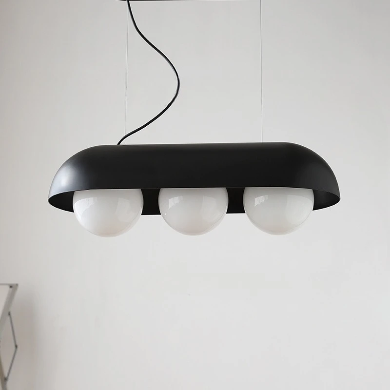 Pendant Creative Bar Taipei European Long Strip Dining Table Island Black Pod Lighting Y