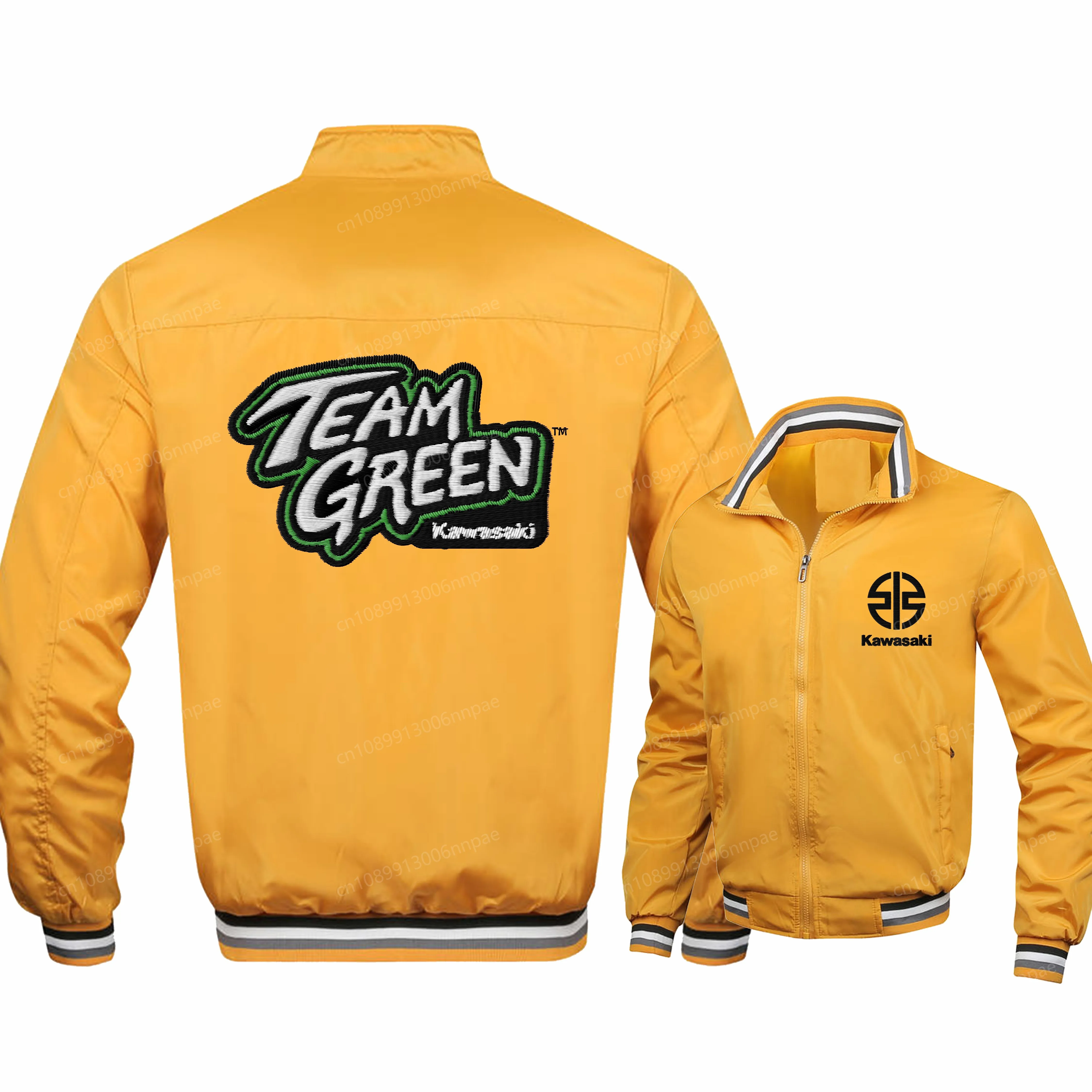 

Motorcyclist Jacket Sports Embroidery Kawasaki 3D Printing Men's Coats Zip Up Motorcycle Uniform Clothing Jackets for Man Coat