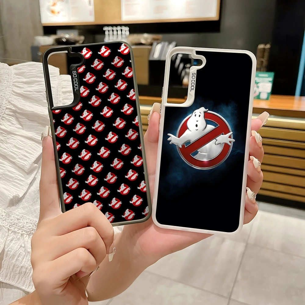 Funny Ghostbuster Phone Case Colored Silver Trendy Phone Case For Samsung S 22 23 24 Note 20 Ultra Plus PRO FE Cover