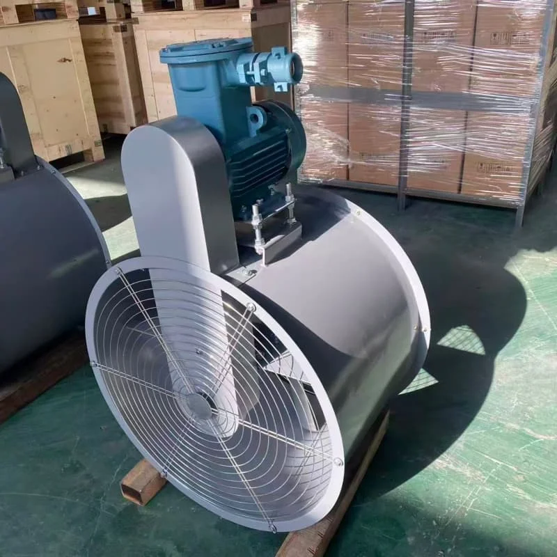 Belt-driven Ex-proof Axial Flow Fan High Temperature Resistant Multi-size Customizable Cylindrical Duct Fire protection