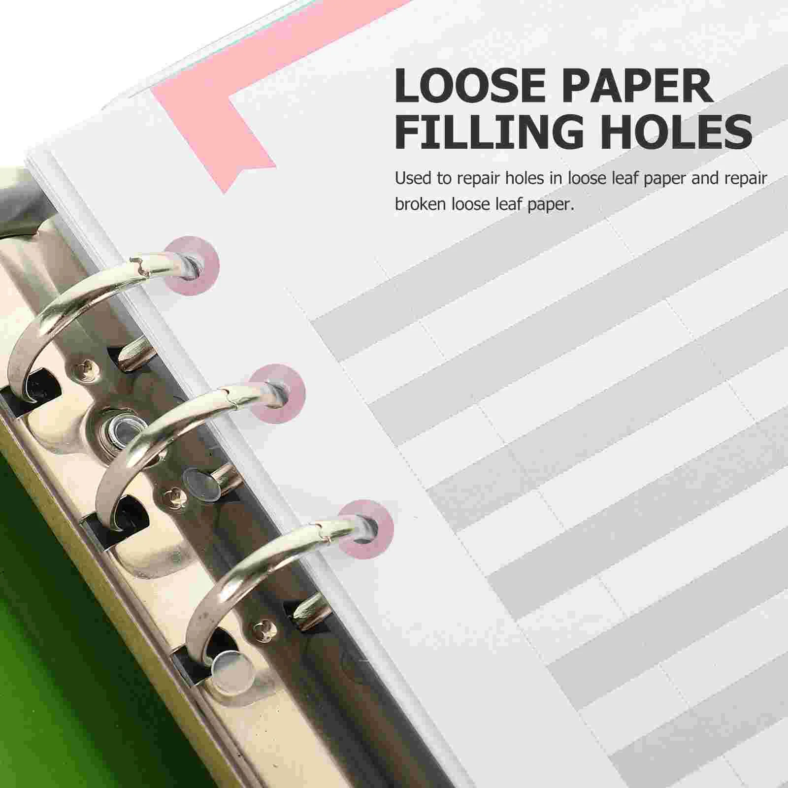 16 Sheets Loose-leaf Paper Patch Hole Protection Sticker Repair Punch Reinforcement Label Round Stickers Note Office