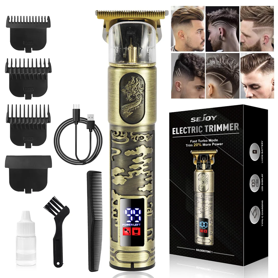 Wiederaufladbares Haarschneide-Set für Männer, Professionelles Haarschneide- und Trimmer-Set, Kabelloser Haar- und Barttrimmer, Friseur-Haarschneider, Geschenk, Mehrere Auswahlmöglichkeiten