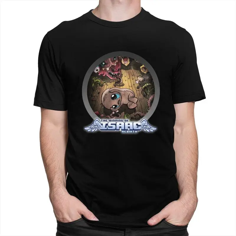 Custom The Binding Of Isaac Rebirth Tshirt for Men Short Sleeves T Shirt Fashion T-shirts 100% Cotton Tee Gift Idea