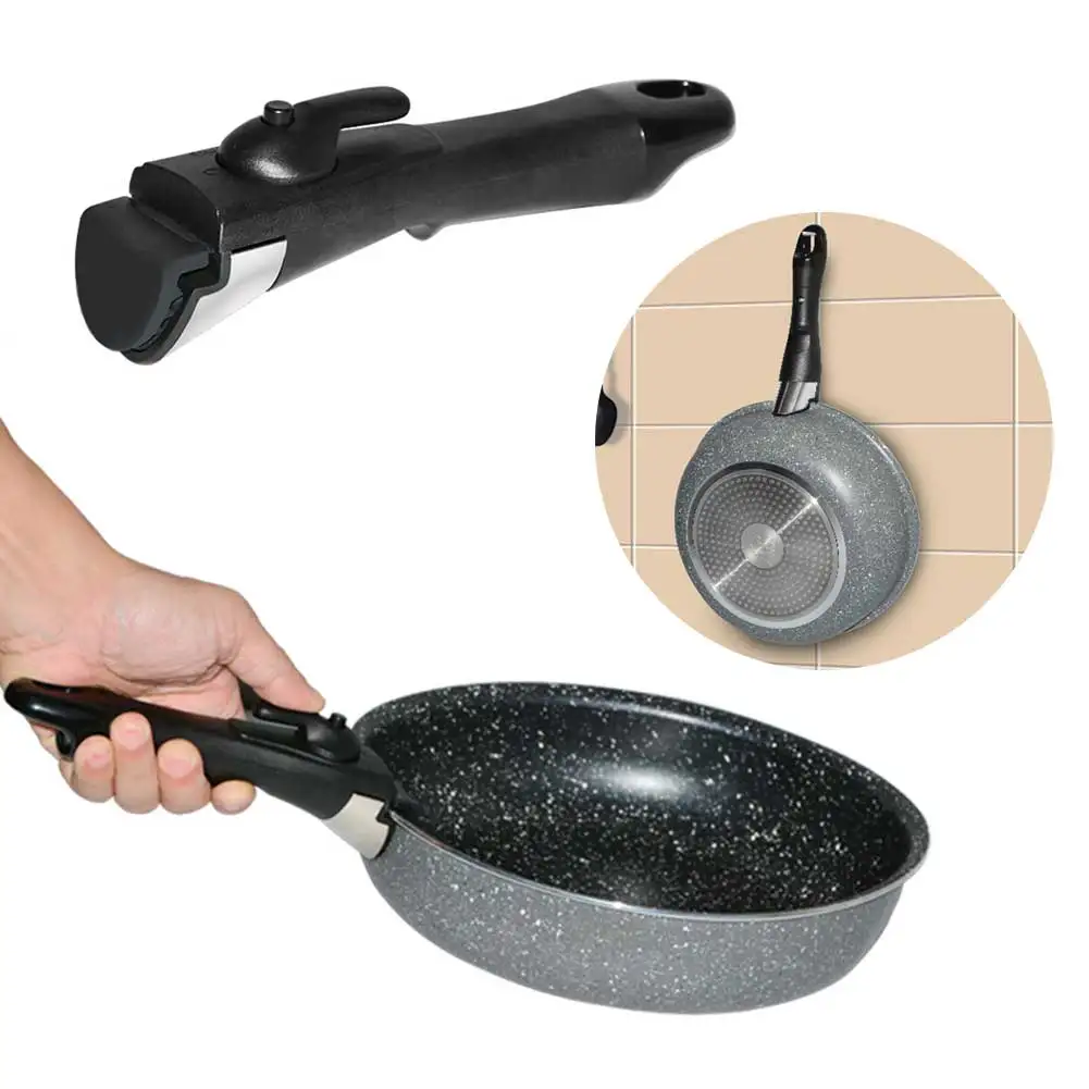 1Pc Removable Tableware Pan Handle Pot Detachable Clip Grip Handle for Kitchen Frying Pan Clamp Outdoor Kitchen Tableware Tool