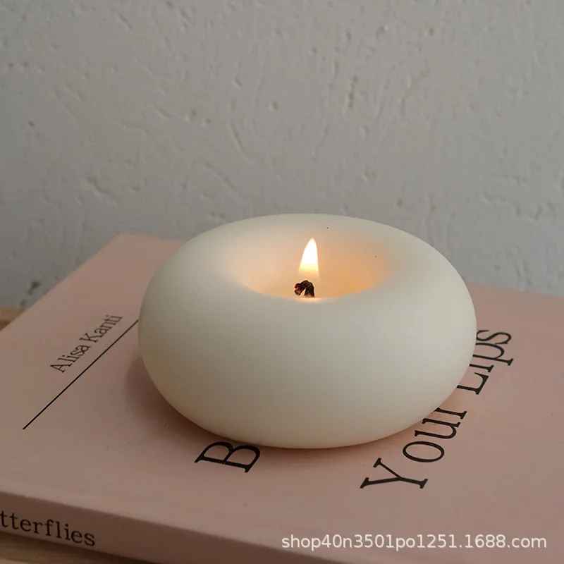 Donut Circles Aromatherapy Candles Creative Home Candles Home DecorationDecoration Bedroom Flameless Romantic Birthday Gift Wax