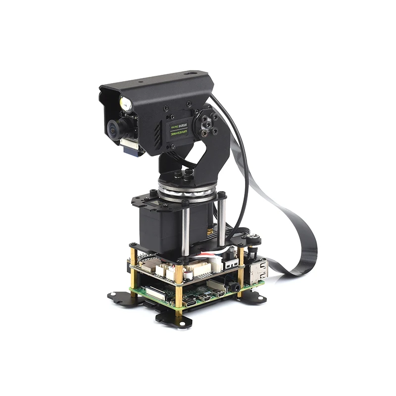 Raspberry Pi 5/4B 2-DOF Camera Pan-Tilt - OpenCV Robot AI Vision Tracking for Face/Object Recognition