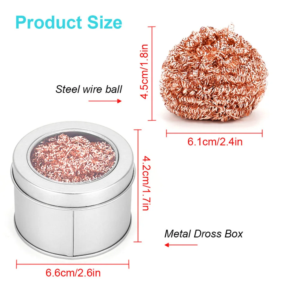 Soldering Iron Tip Clean Ball/remover Wire Sponge Tin-absorbing Copper Ball Soldering Tip Cleaning Ball