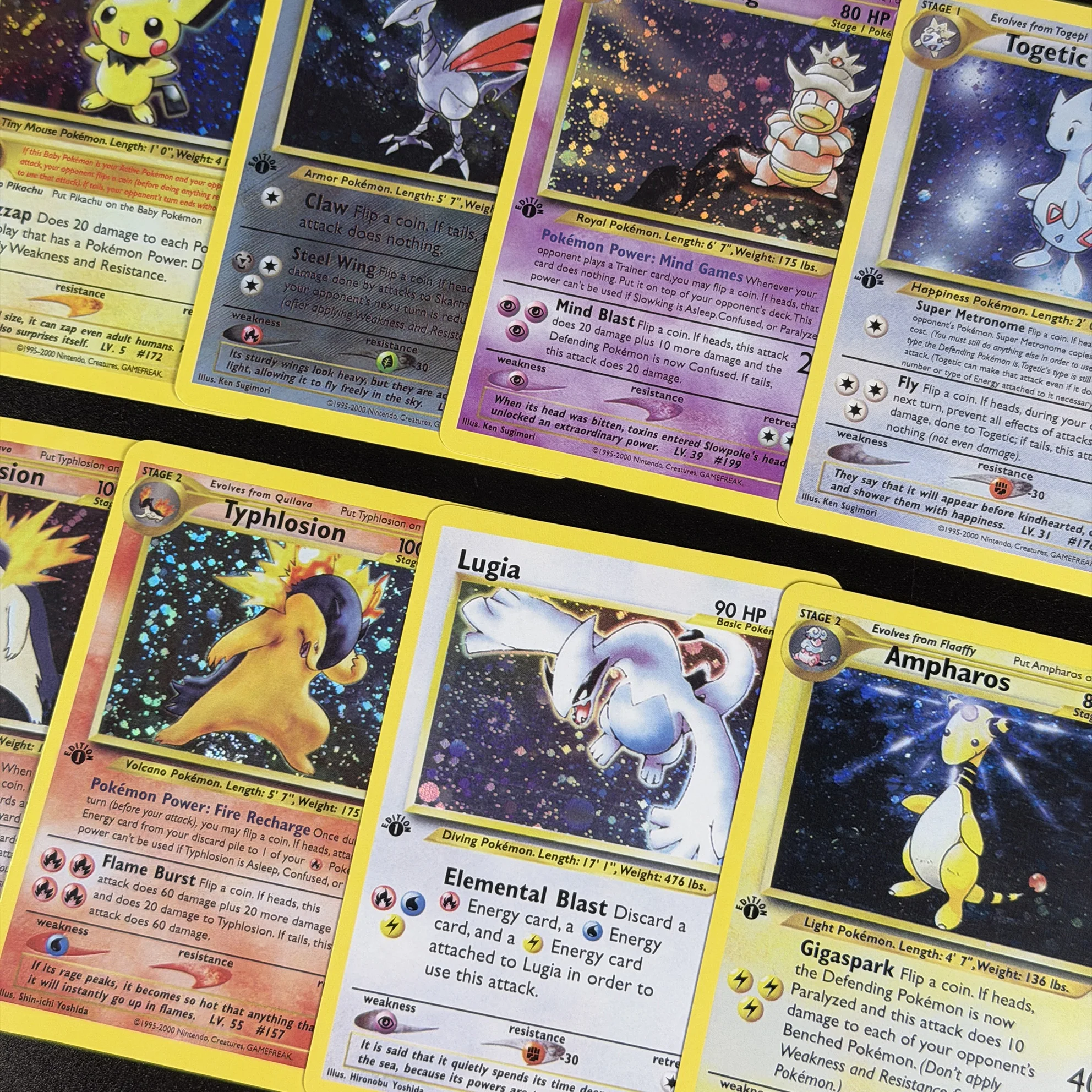 Pocket PKM Neo Genesis N1 Foil Cards Set Lugia #9/111 Pichu Meganium Typhlosion Vintage Neo TCG Collection Game Cards DIY Gift