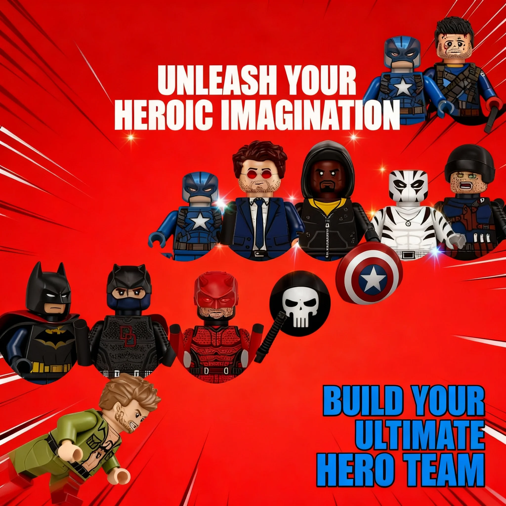 2026 World Legends New Daredevil Punisher Building Blocks Bricks Mini Action Figures Toys Gifts For Children Party