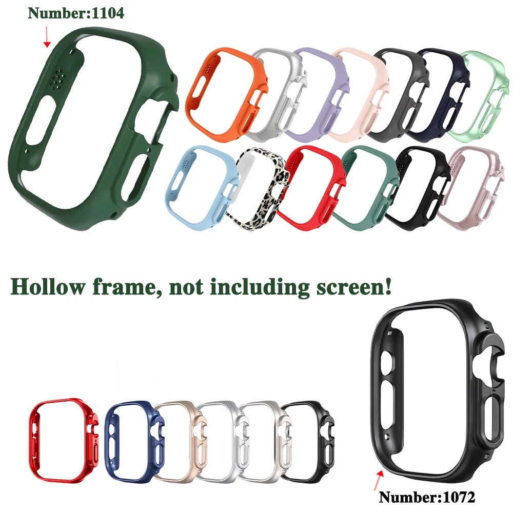 Matte Protective Cover for Apple Watch Ultra 2 PC transparent Bumper Hard PC Frame Protector Case for iwatch Ultra 49mm