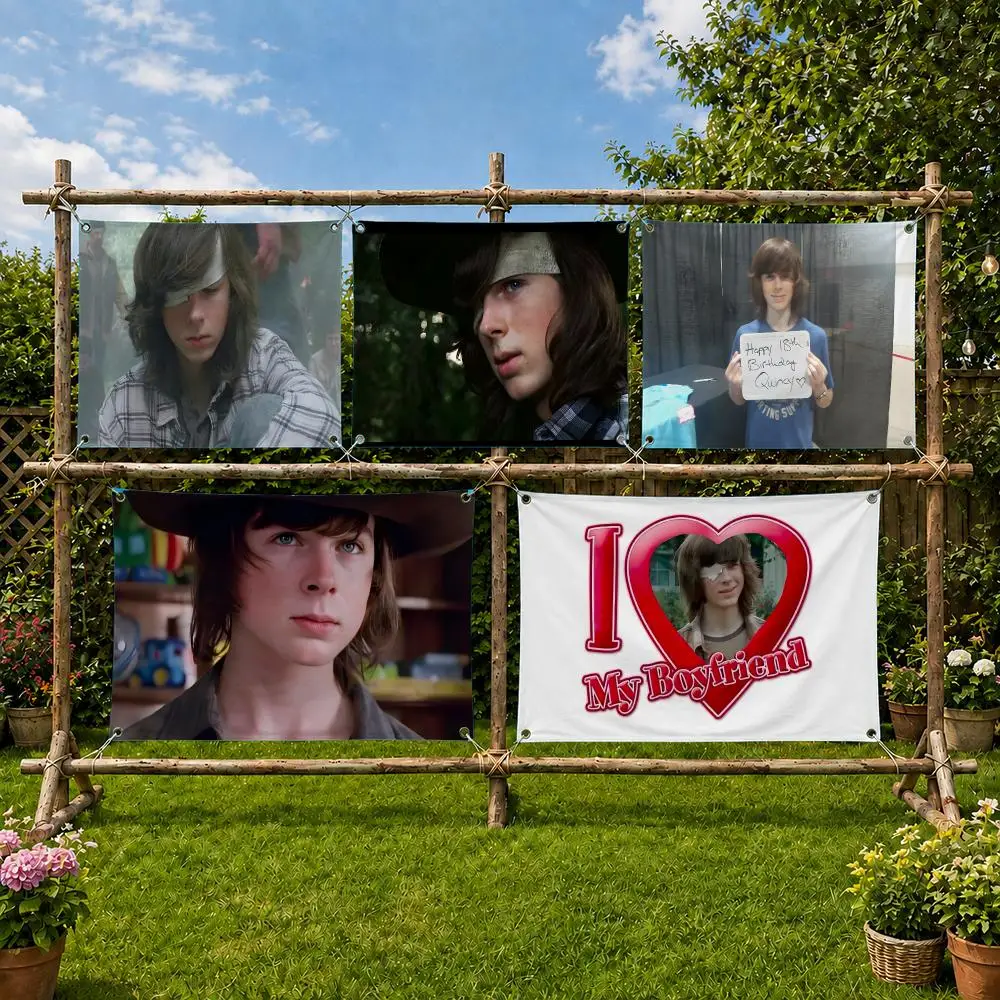 Chandler Riggs Actor Flags Flag Soft skin-friendly Durable Tapestry Outdoor party Home living room bedroom Decoration