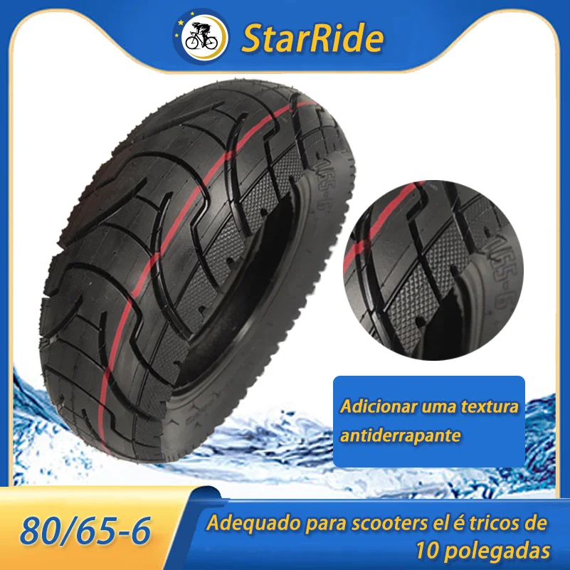 Pneu de scooter elétrico de 10 unidades 80/65-6 10X3.0 para KUKIRIN G2 Max Inokim oxo Kugoo M4 G1 Dualtron VICTOR EAGLE Minotores de bicicleta