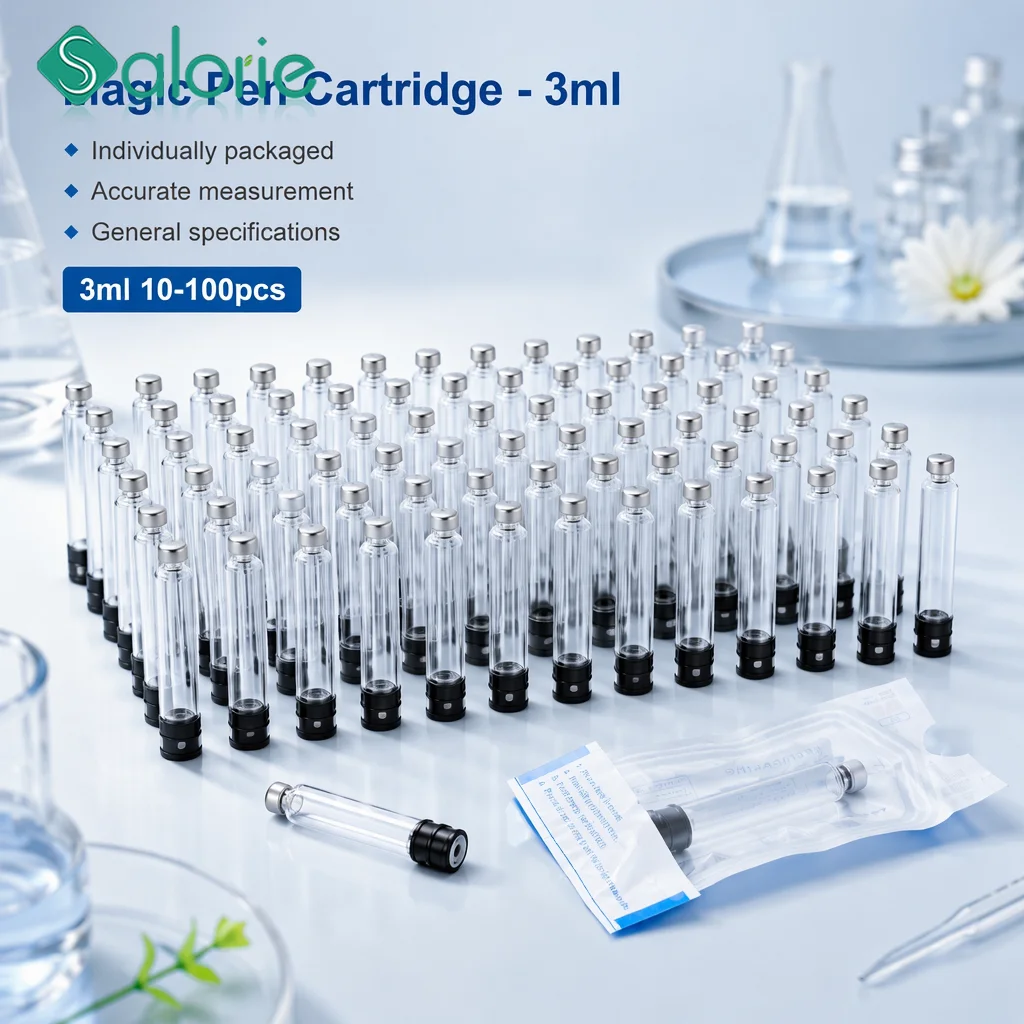 10/30/50/100Pcs Sterile Insulin Cartridges 3ml Cassette Bottle for Lilly Insulin Injection Pen Individual Packaging Care
