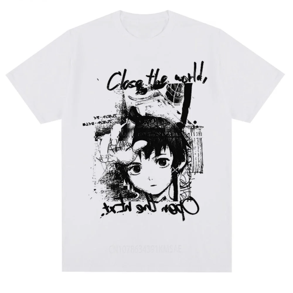 Serial Experiments Lain close the world Aesthetic Manga Anime Iwakura t-shirt Cotton Men T shirt New TEE TSHIRT Womens tops