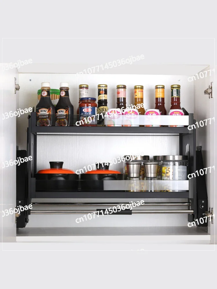 Top Cabinet, Downward Vertical Lifting Basket Frame, Kitchen Hanging Cabinet, Lifting Basket, High Cabinet